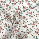 Tissu imprimé numériquement, 100 % polyester, motif floral des prés, 150 cm de large, pour travaux manuels, matelassage, couture et décoration d'intérieur.